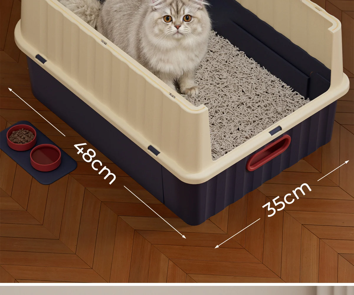 Extra Large Enclosed Cat Litter Box With UV Sterilization Drawer Type Anti Splash Odor Control Spacious For Fat Cats Easy Clean