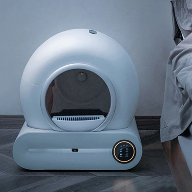 Booteely 65L Automatic Smart Cat Litter Box Self Cleaning Fully Enclosed Cat Litter Box Pet Toilet Litter Tray English Versions