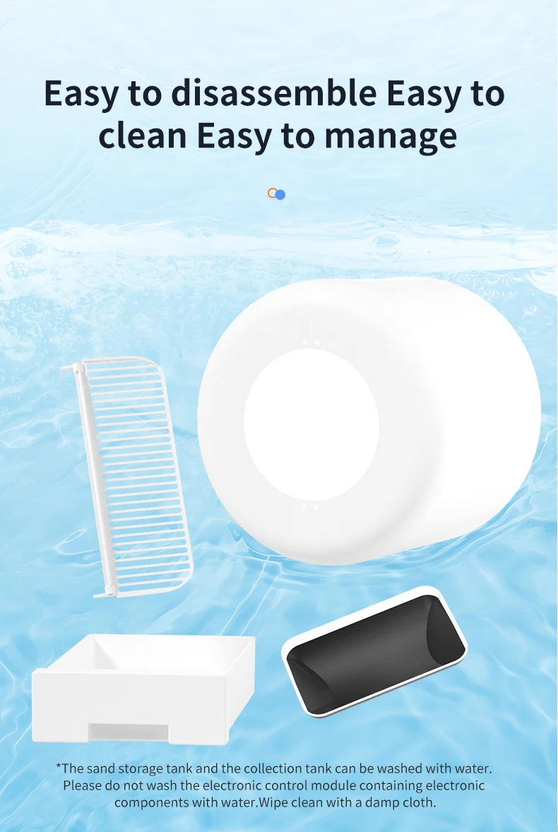Smart Cat Litter Box Self Cleaning Automatic Cat Toilet 64L APP Control Remove Odor Deodorization Anti-sticking Pet Cat Bedpan