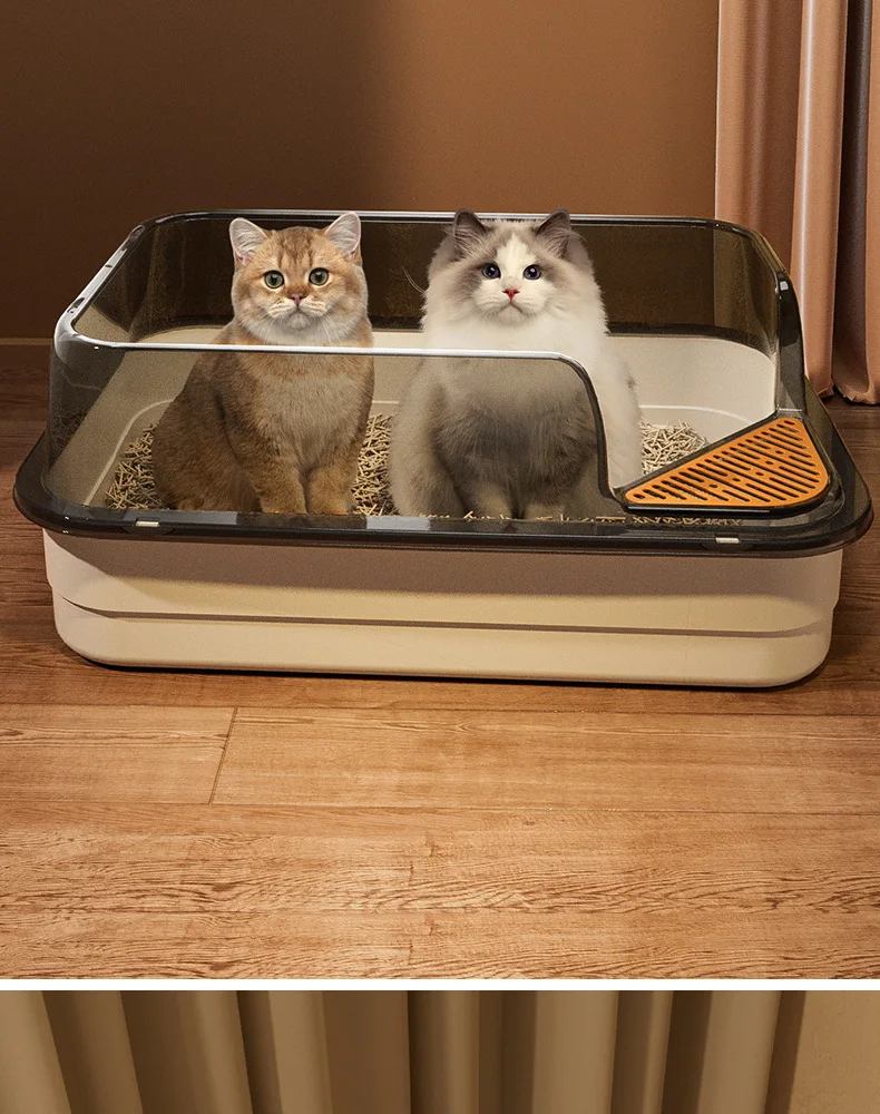 Cat Litter Box Oversized Splash-proof Plastic Cat Litter Box Large Take-out Pet Cat Toilet Pet Supplies