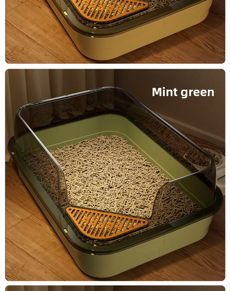 Cat Litter Box Oversized Splash-proof Plastic Cat Litter Box Large Take-out Pet Cat Toilet Pet Supplies