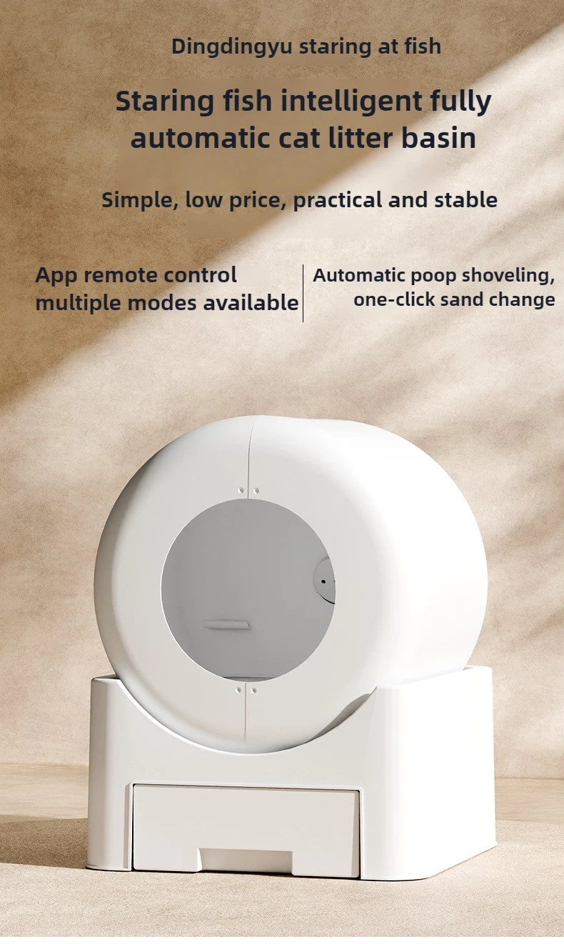 Fully Automatic Pet Cat Litter Box Automatic Cat Litter Box with APP Large Capacity Self Cleaning Litter Box for Multiple Larg