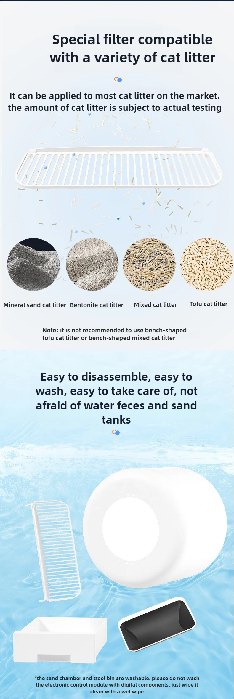 Fully Automatic Pet Cat Litter Box Automatic Cat Litter Box with APP Large Capacity Self Cleaning Litter Box for Multiple Larg
