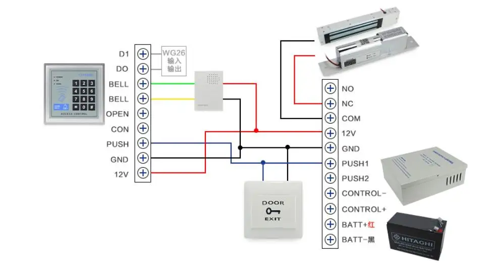Door Access Control System Switch Power Supply DC12V 5A 50W AC 110~240V Door Access Control Power Supply