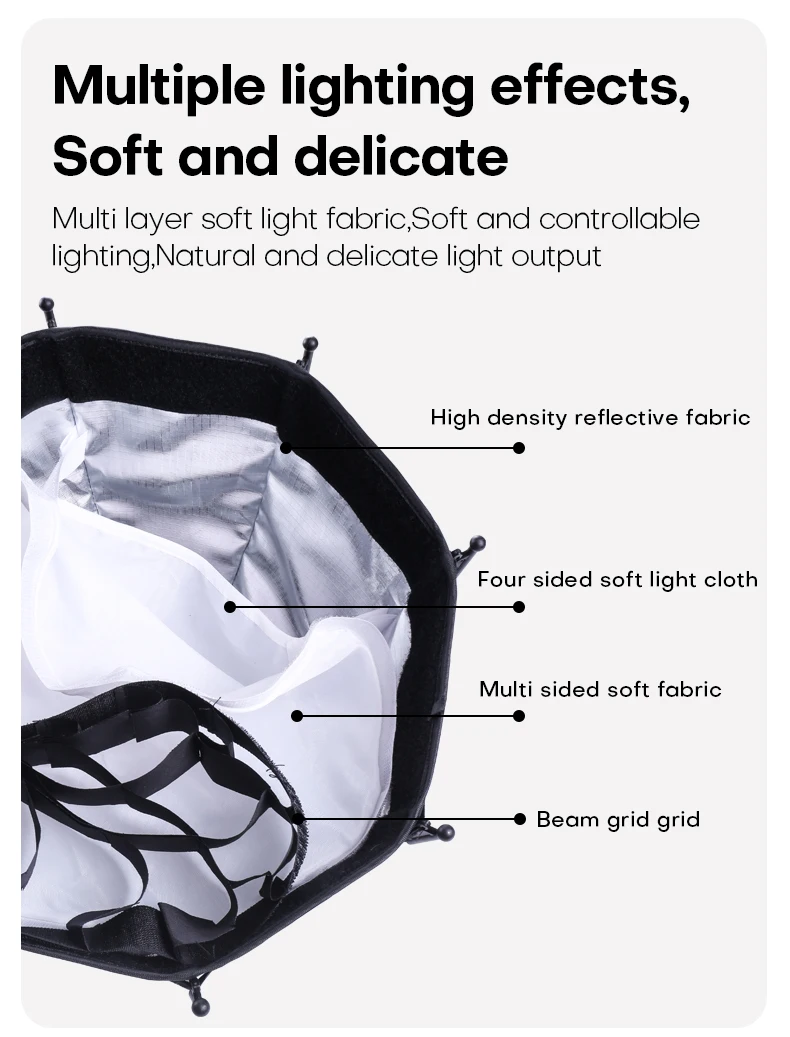 30cm Parabolic Softbox Mini Bowens Mount Quick mount and release for studio shooting continuous lighting flash matches ZU60/ZU80