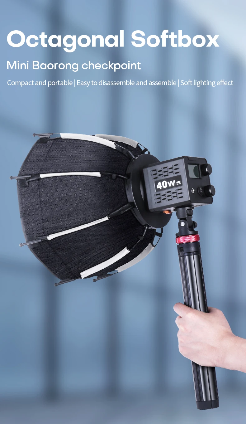 30cm Parabolic Softbox Mini Bowens Mount Quick mount and release for studio shooting continuous lighting flash matches ZU60/ZU80