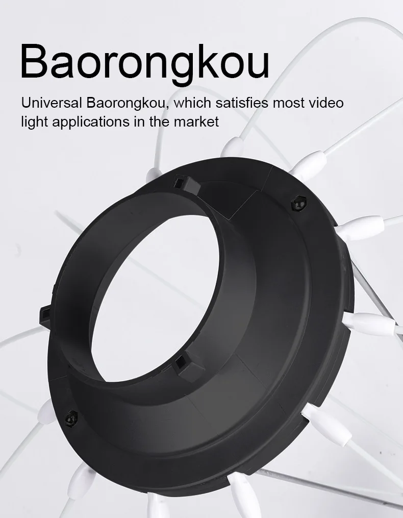 Bowens Mount Spherical Softbox Ball Lantern Diffuser Quick Setup For Studio Flash Monolight Photo Video Live Streaming