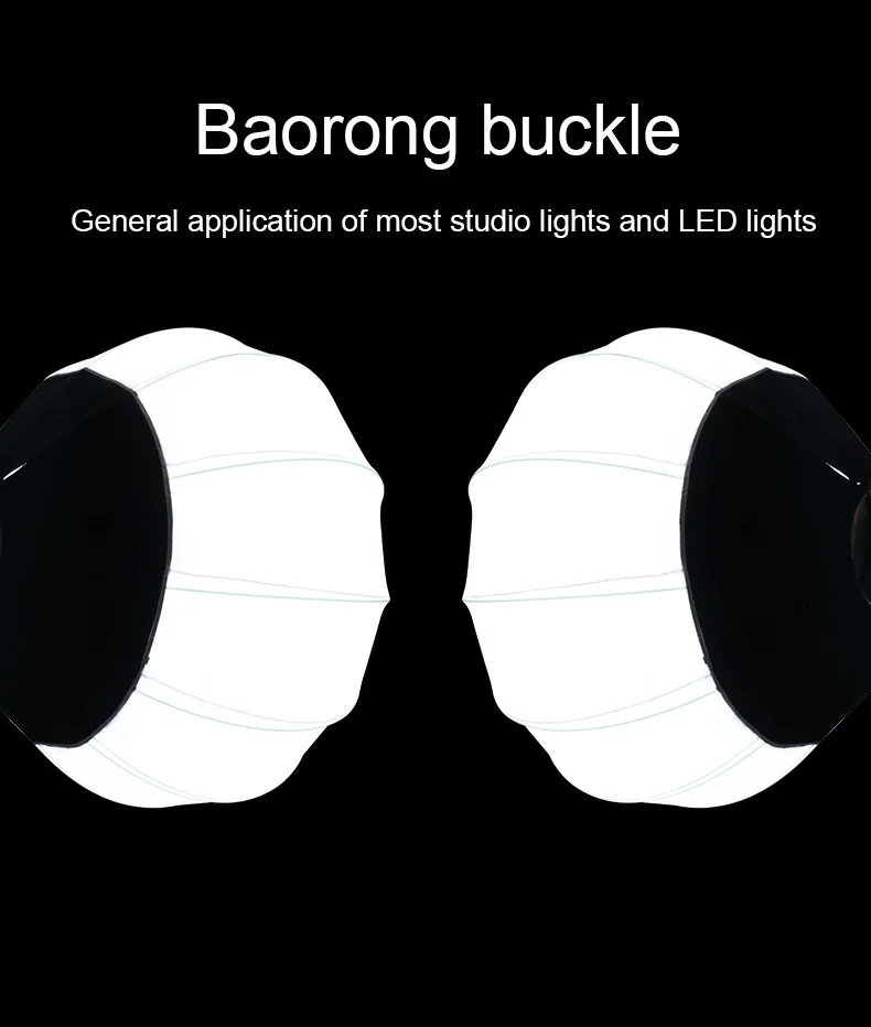 Bowens Mount Spherical Softbox Ball Lantern Diffuser Quick Setup For Studio Flash Monolight Photo Video Live Streaming