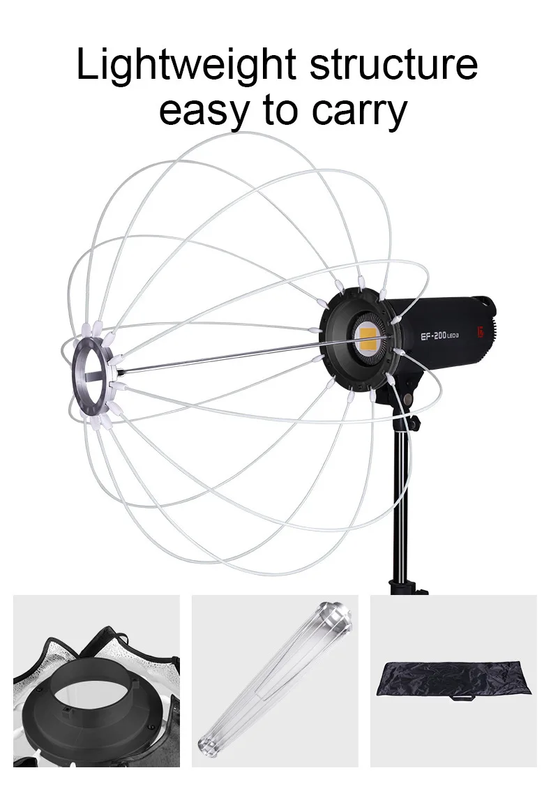 Bowens Mount Spherical Softbox Ball Lantern Diffuser Quick Setup For Studio Flash Monolight Photo Video Live Streaming
