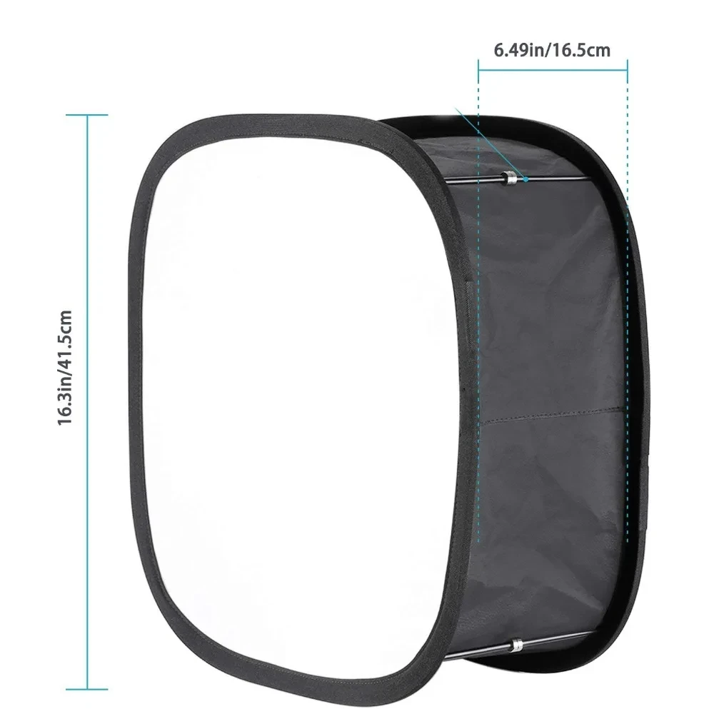 Multifunctional 410mm Mini Portable Foldable Flash Diffuser Easy-fold Design Softbox for Flash Speedlite Soft Filter