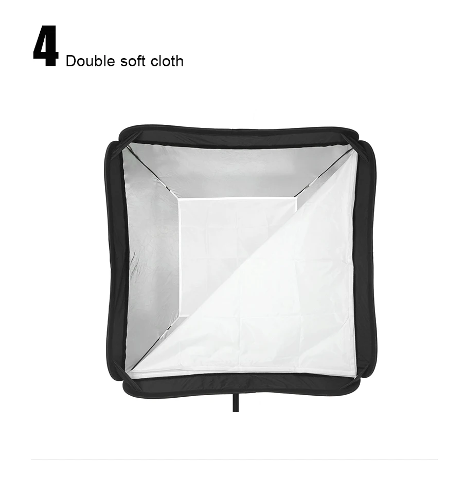Godox 40x40cm 50x50cm 60x60cm 80x80cm Foldable SoftBox Speedlite Flash Softbox for S-type Bracket fit Bowens Elinchrom Mount