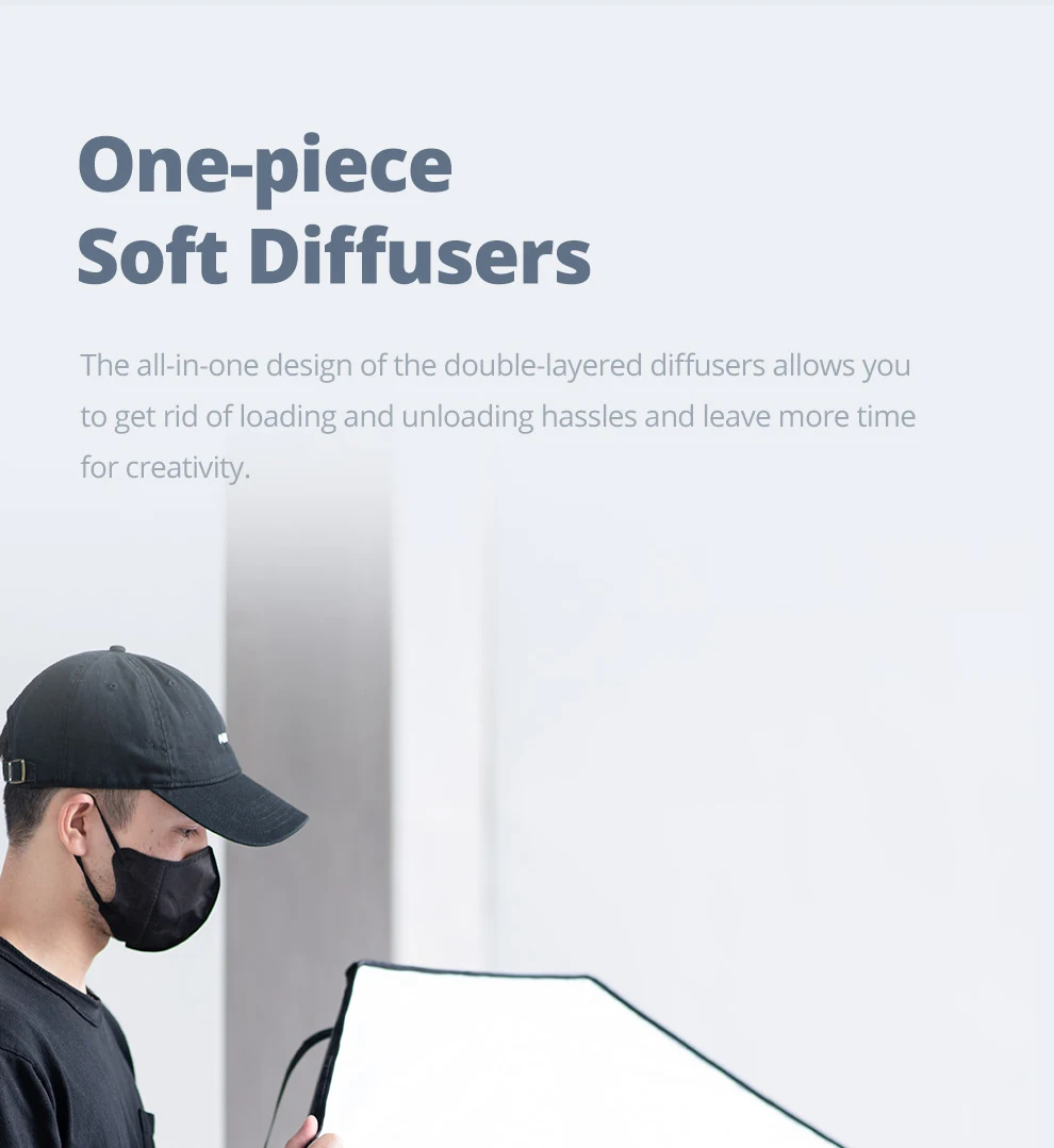 Ambitful FS Series FS40cm 60cm 80cm Quick-Setup Octagon Softbox Bowens Mount for Godox Aputure Sokani Studio LED Video Light