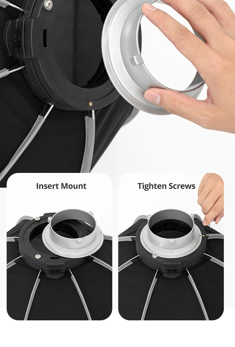 Ambitful FS Series FS40cm 60cm 80cm Quick-Setup Octagon Softbox Bowens Mount for Godox Aputure Sokani Studio LED Video Light