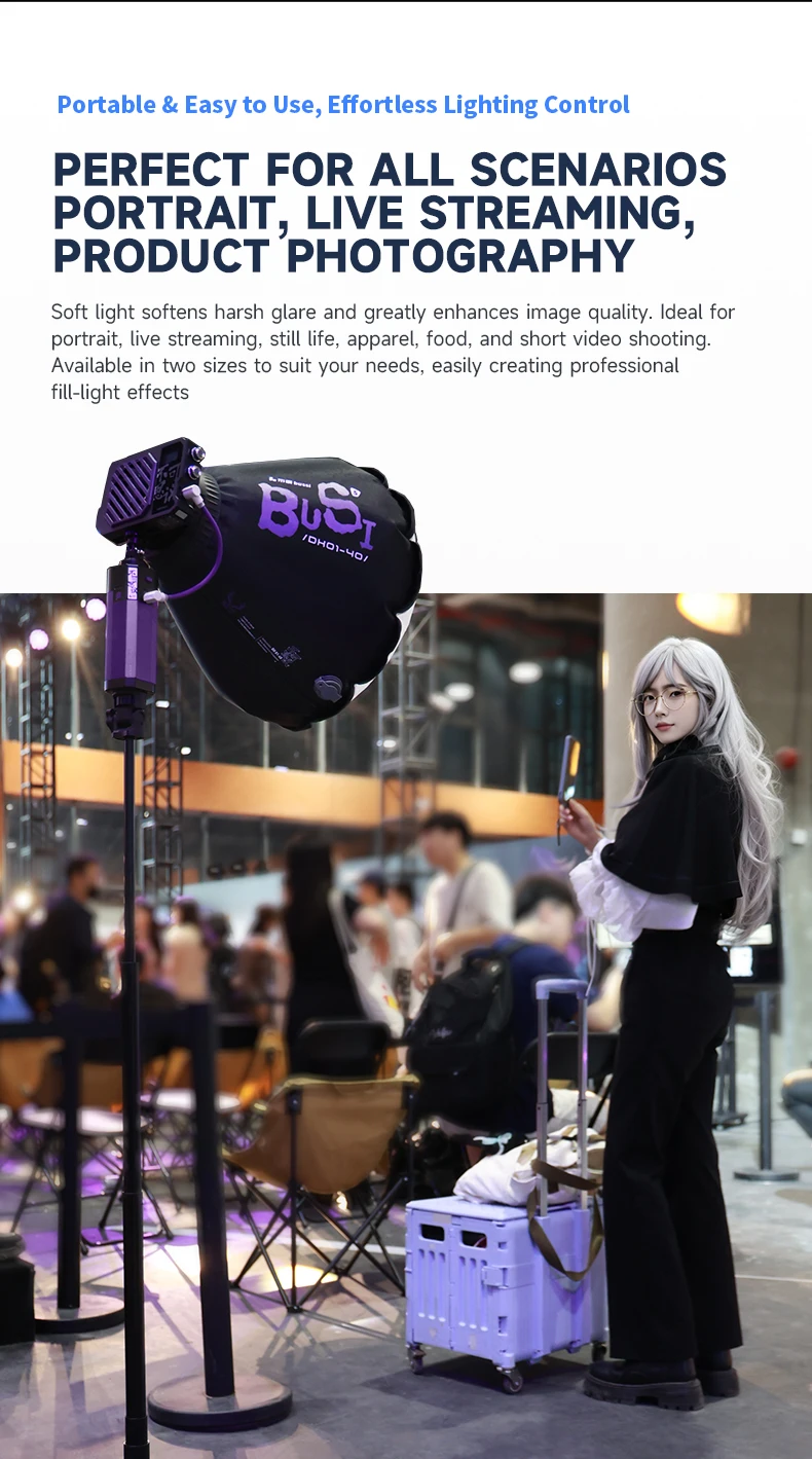 Inflatable Soft Light Lantern Softbox for 40-60cm Reflector Compatible with Godox Zhiyun Nanlite Selens Ulanzi Yongnuo