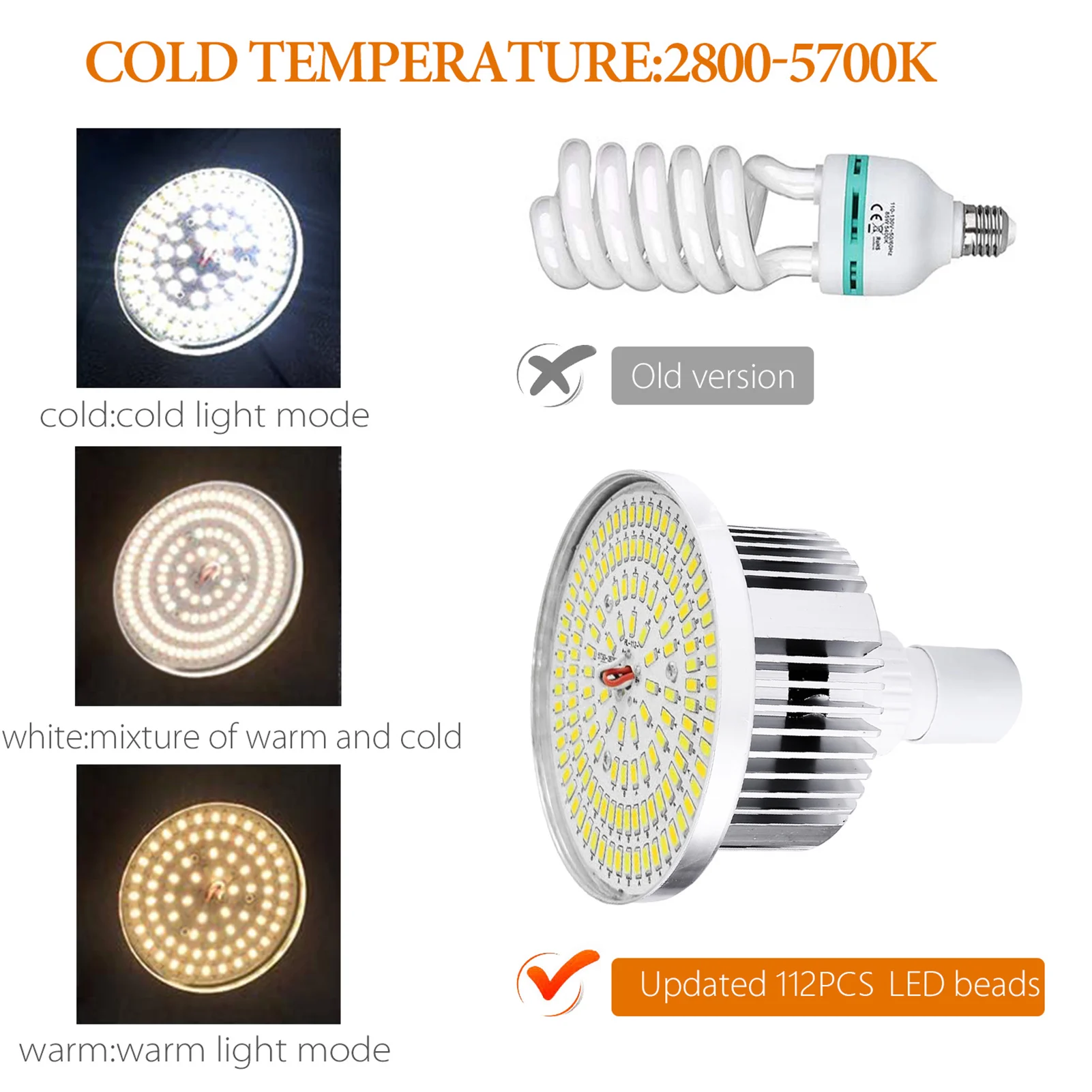 Camnoon Studio Photography Light kit Softbox Lighting Set with 85W 3000K-6000K Bi-color Temperature LED Light * 1 + 50x70cm Soft
