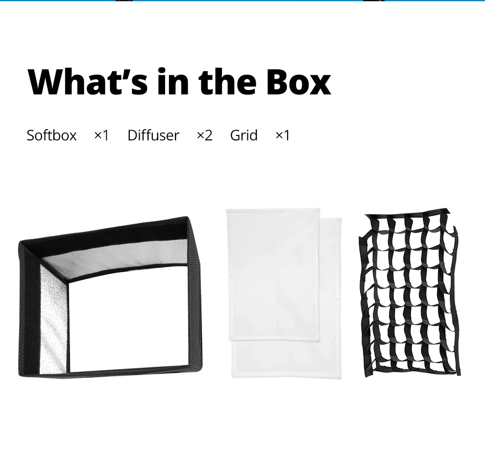 Godox LEDP260C LED Video Soft Light Diffuser Honeycomb Grid Softbox for Godox LED Video Light (Softbox Only)