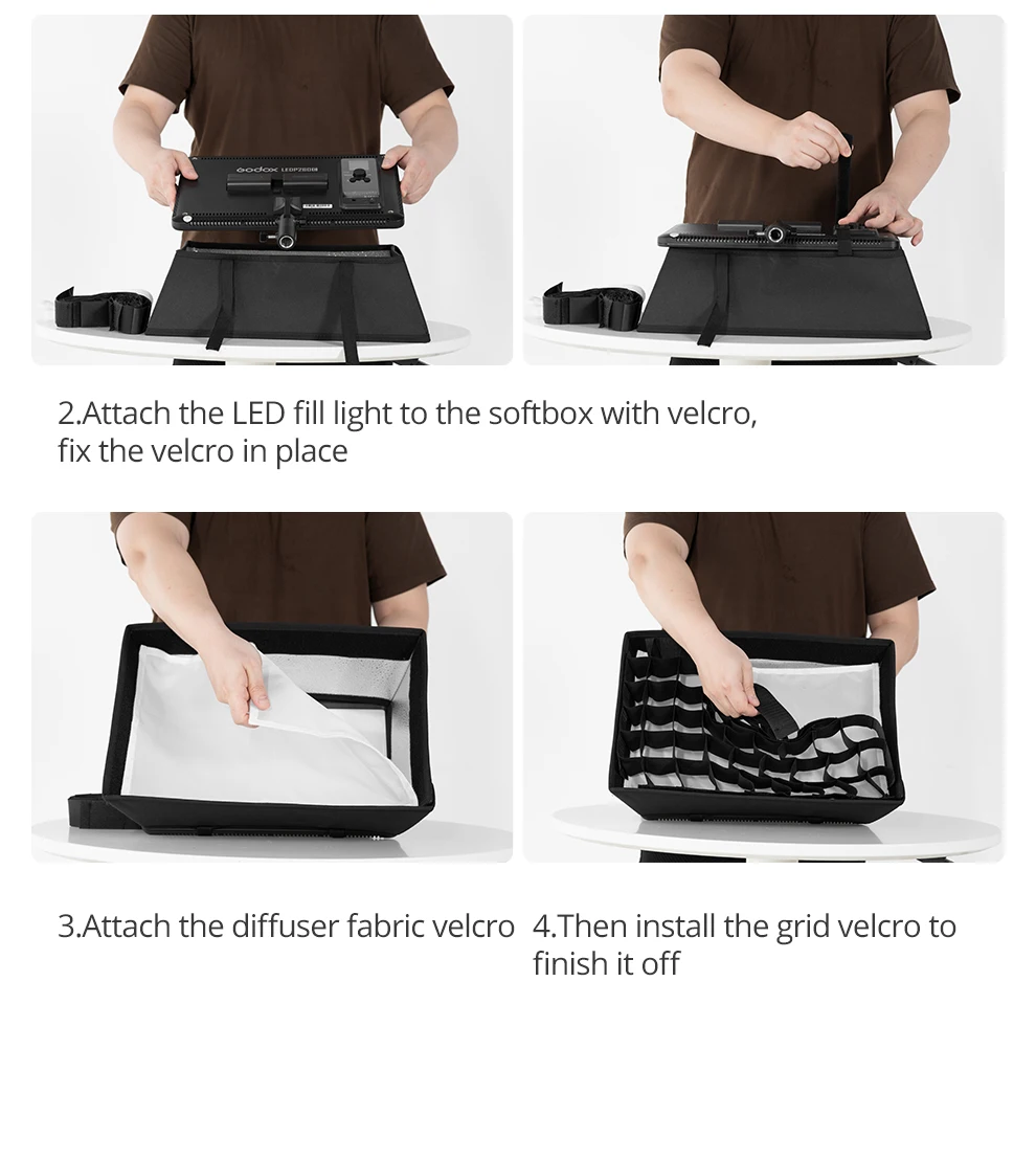Godox LEDP260C LED Video Soft Light Diffuser Honeycomb Grid Softbox for Godox LED Video Light (Softbox Only)