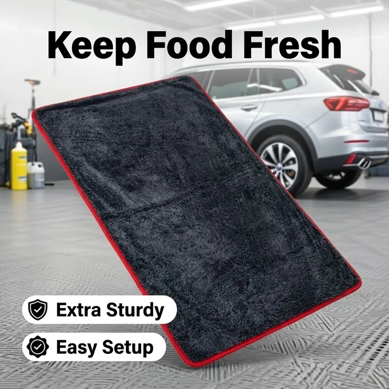 1 PCS XXL Extra Large Microfiber Car Drying Towel - Water Absorption Designed Suitable for Cars Trucks - Gray Fine Plush Cloth