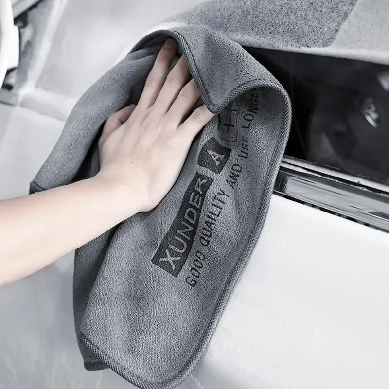 6Pcs High-end Microfiber Car Washing Towel Auto Cleaning Drying Cloth Car Care Detailing Cloth Water Absorption Car Rag