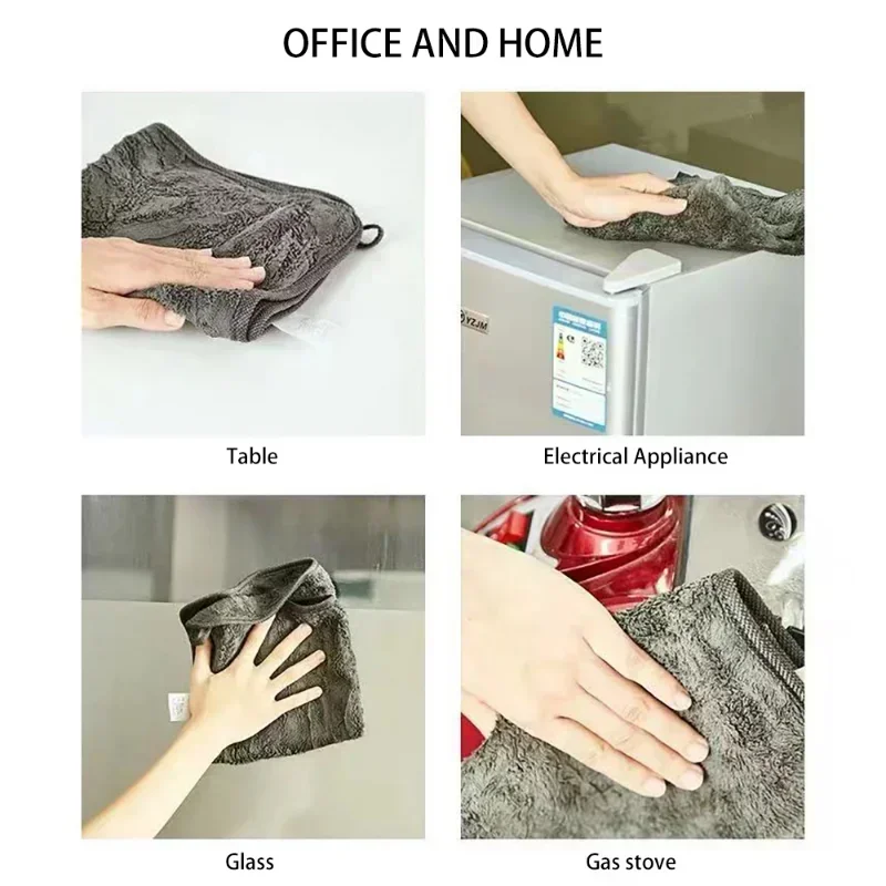 6Pcs High-end Microfiber Car Washing Towel Auto Cleaning Drying Cloth Car Care Detailing Cloth Water Absorption Car Rag