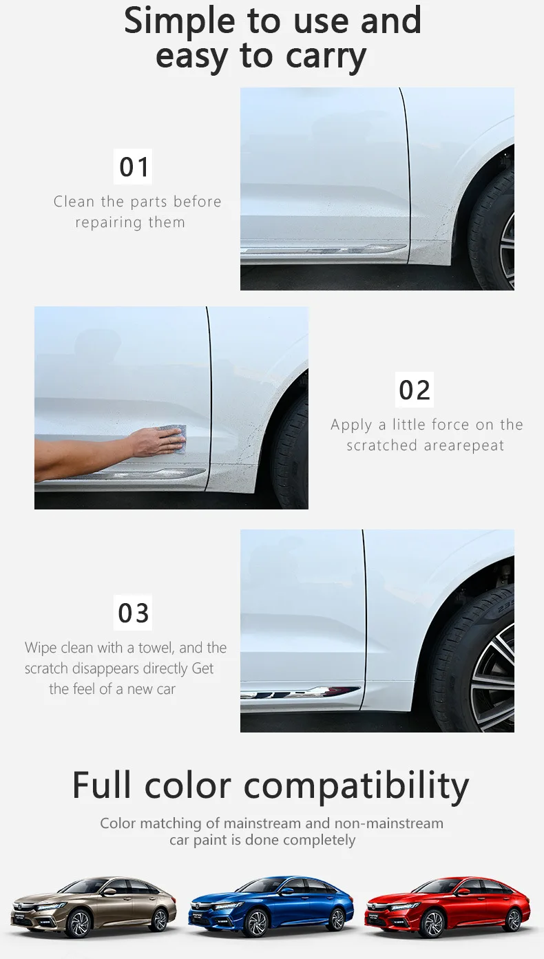 Nano Sparkle Cloth Car Scratch Repair Accessories Multifunction Nano Magic Cloth Scratch Remover Scratch Repair Water Polishing