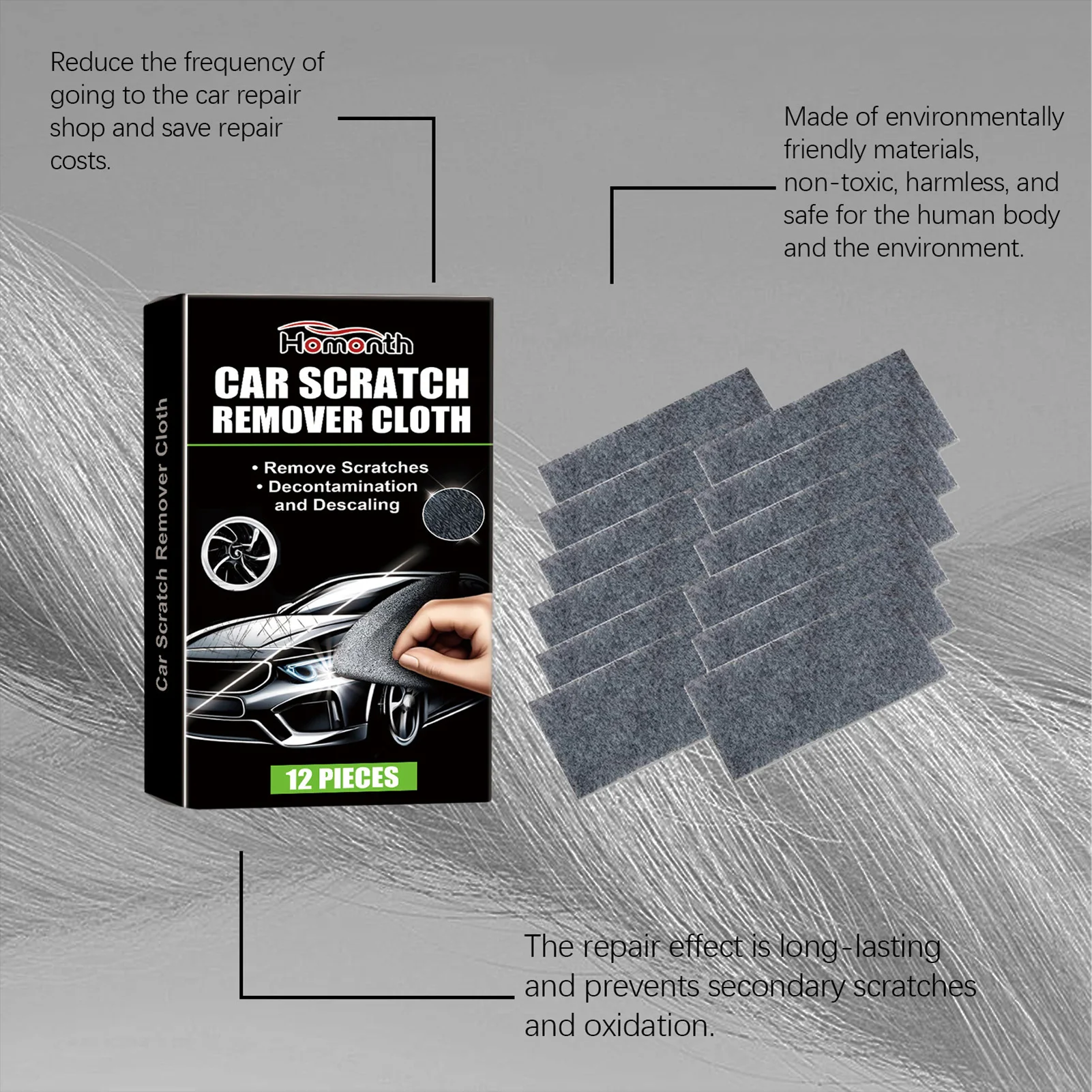 Nano Sparkle Cloth for Car Scratches Easy to Use Lightweight Scratch Cleaning Maintenance Towels for Motorbike SUV