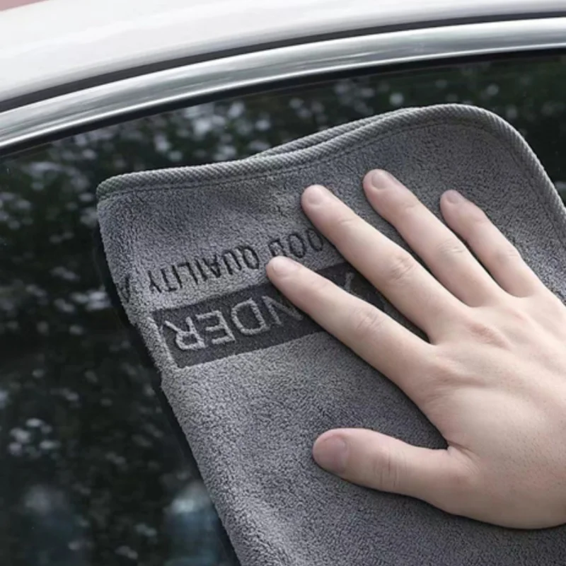 High-end Microfiber Car Washing Towel Auto Cleaning Drying Cloth Hemming Car Care Detailing Cloth Water Absorption Car Rag