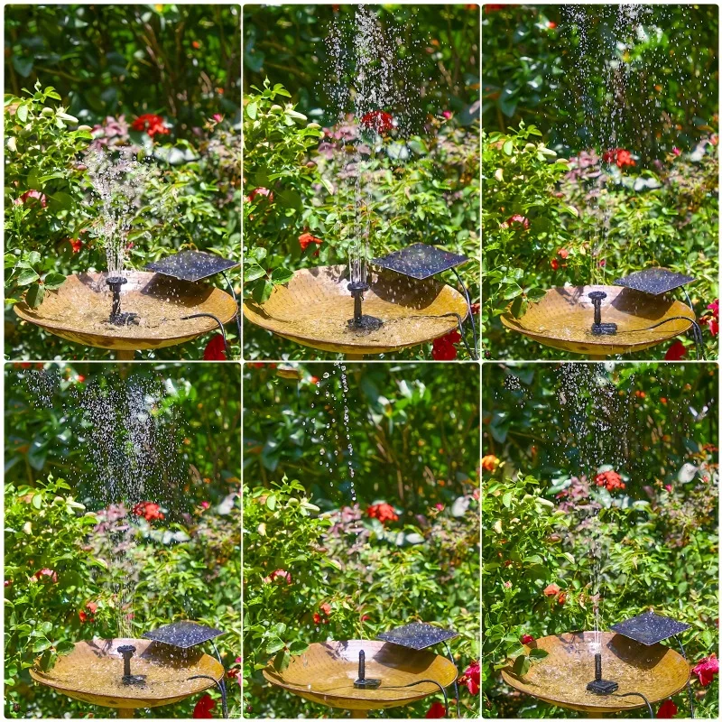 Solar Water Fountain for Bird Bath with Seperate Solar Panel 2.5W,Solar Fountain Pump for Pond,Water Feature Solar Water Pump