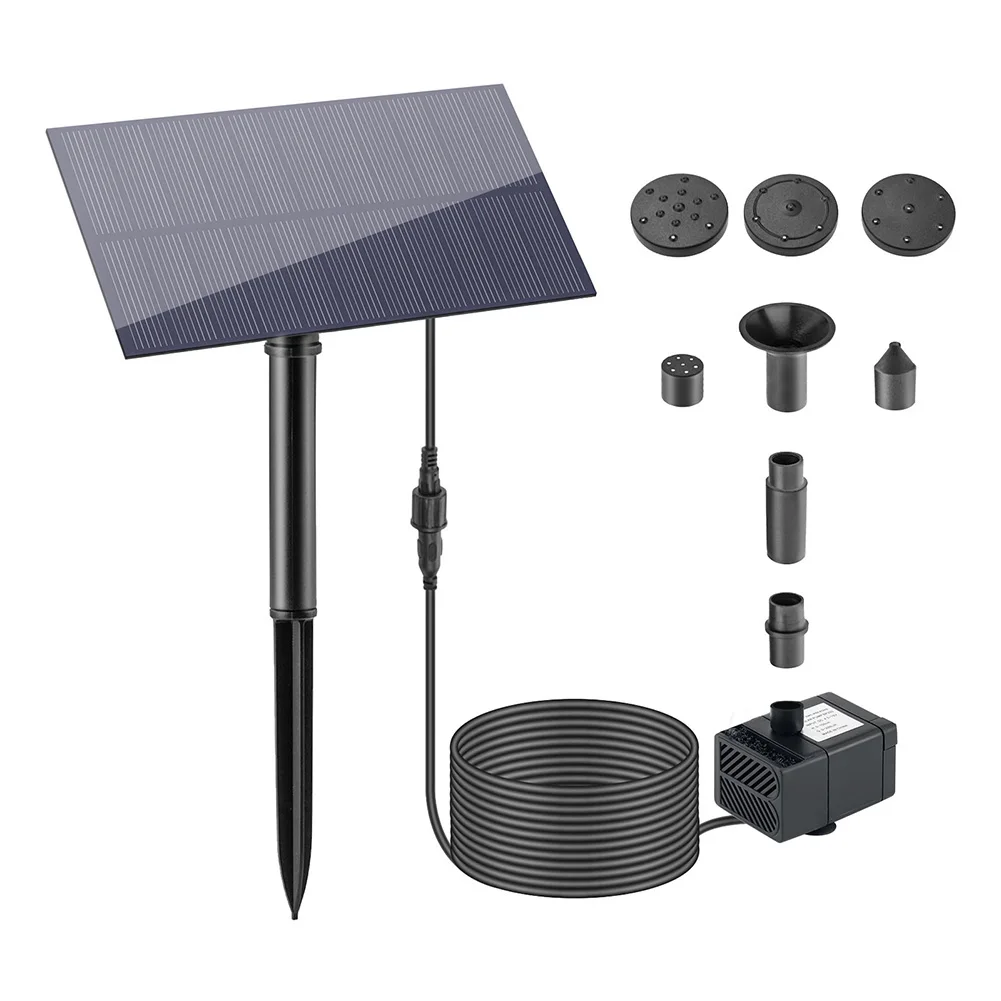 5V / 7V Solar Fountain Pump With Stake Watering System Energy Saving Kits Solar Power Panel Water Pump Garden Decoration