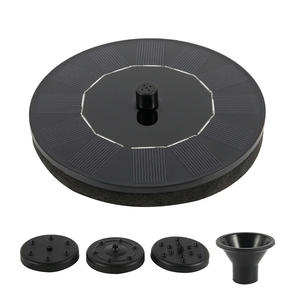 Solar Fountain Pump Floating Solar Panel Bird Baths Water Fountain with 4 Nozzles For Garden Outdoor Water Pool Pond Decor
