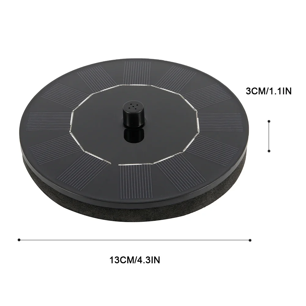 Solar Fountain Pump Floating Solar Panel Bird Baths Water Fountain with 6 Nozzles For Garden Outdoor Water Pool Pond Decor