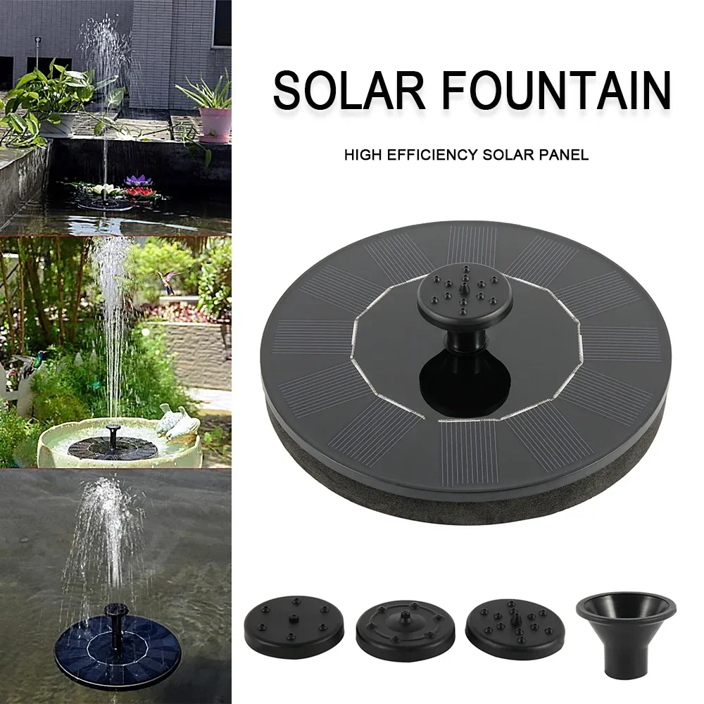 Outdoor Solar Floating Fountain Floating Solar Fountain Garden Water Fountain Pool Pond Decoration Solar Panel Powered Fountain