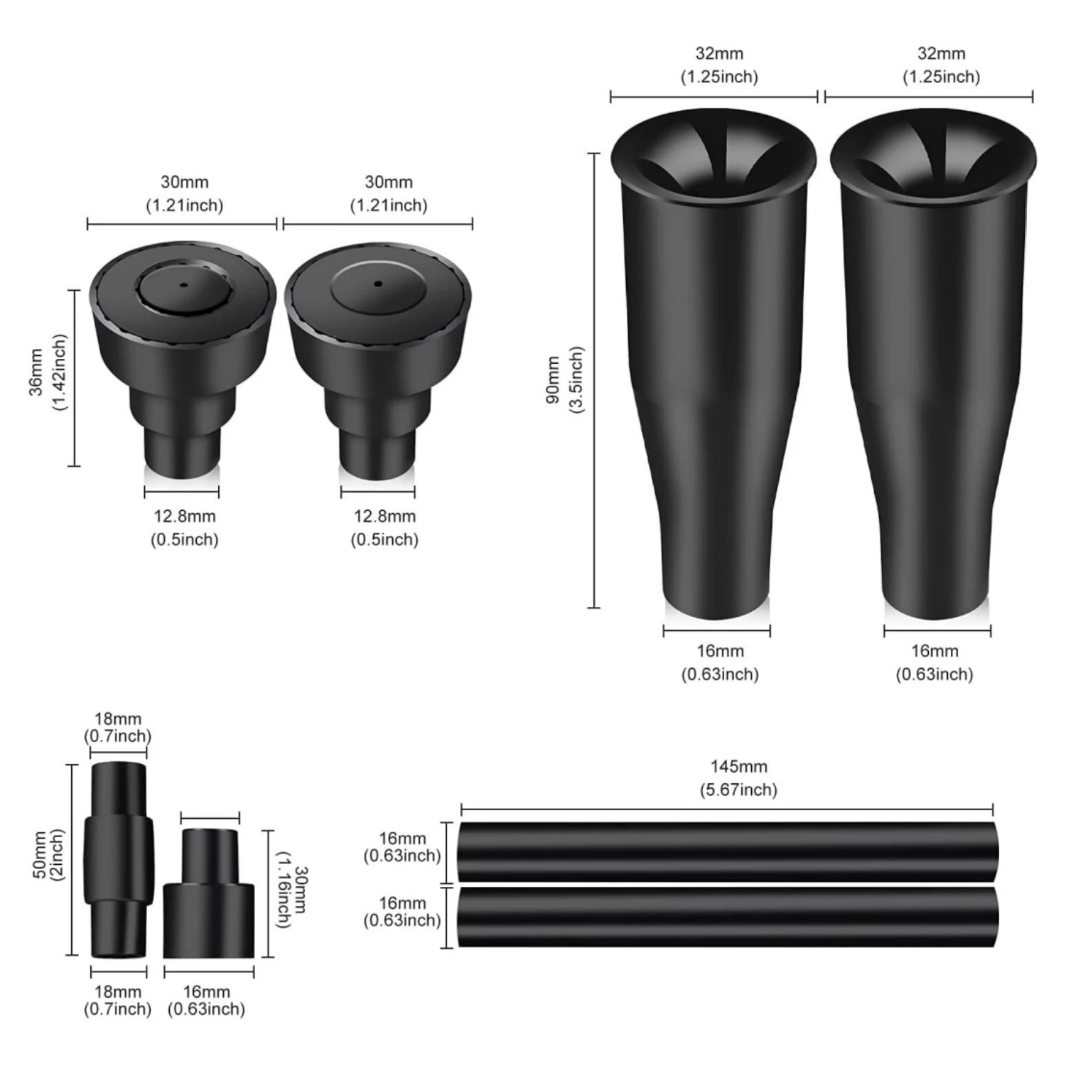 8/9PCS Fountain Pond Nozzles Solar Fountain Water Feature Pond Pump Accessories Fountain Nozzles Replacement Part Set for Garden