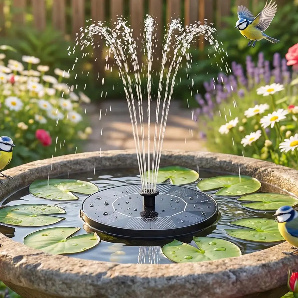 13/16/18cm Solar-powered bird bath fountain pump Floating Solar Water Fountain Pool Pond Waterfall Fountain Floating Water Pump