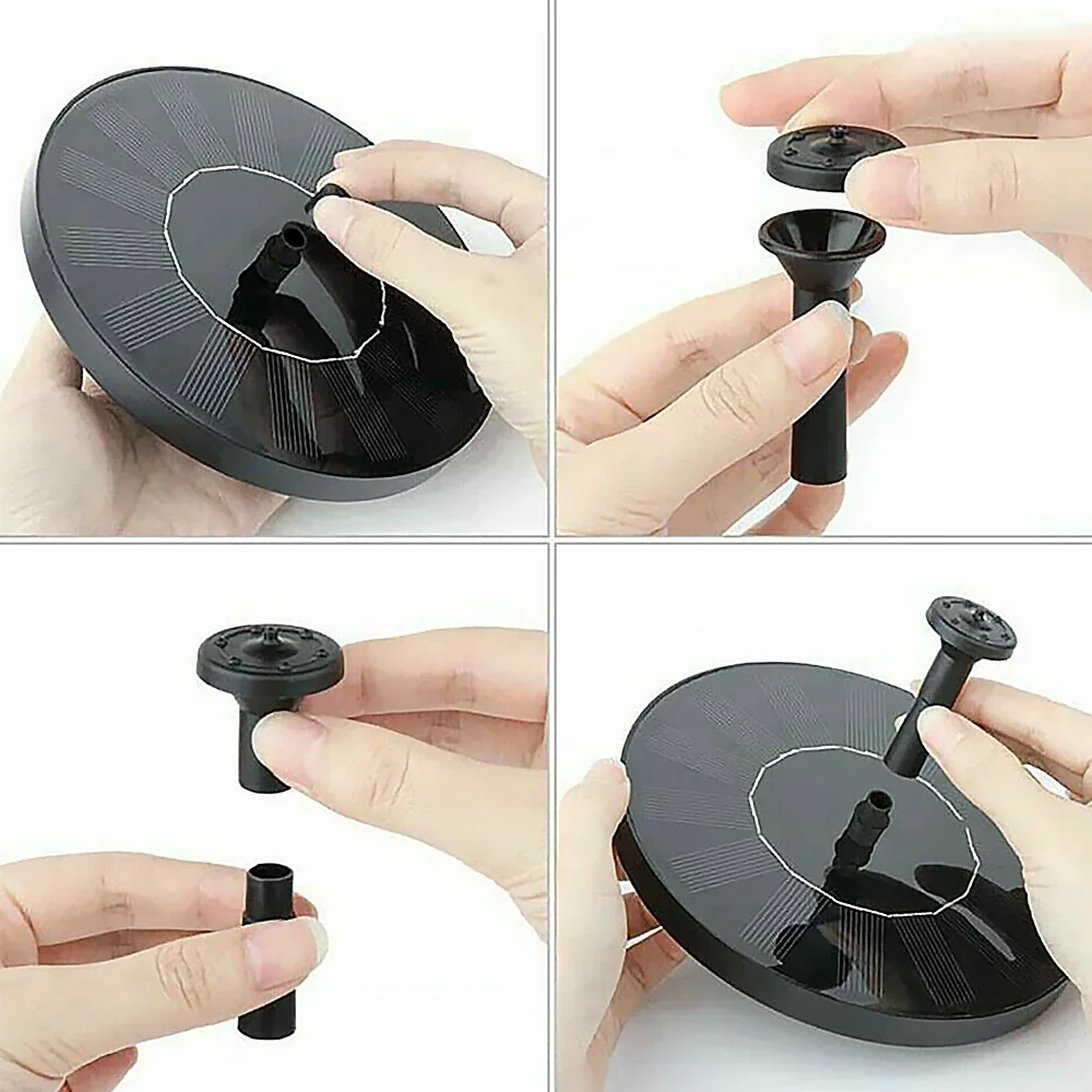 Solar Floating Fountain Floating Solar Fountain Garden Water Fountain Pool Pond Decoration Solar Panel Powered Fountain