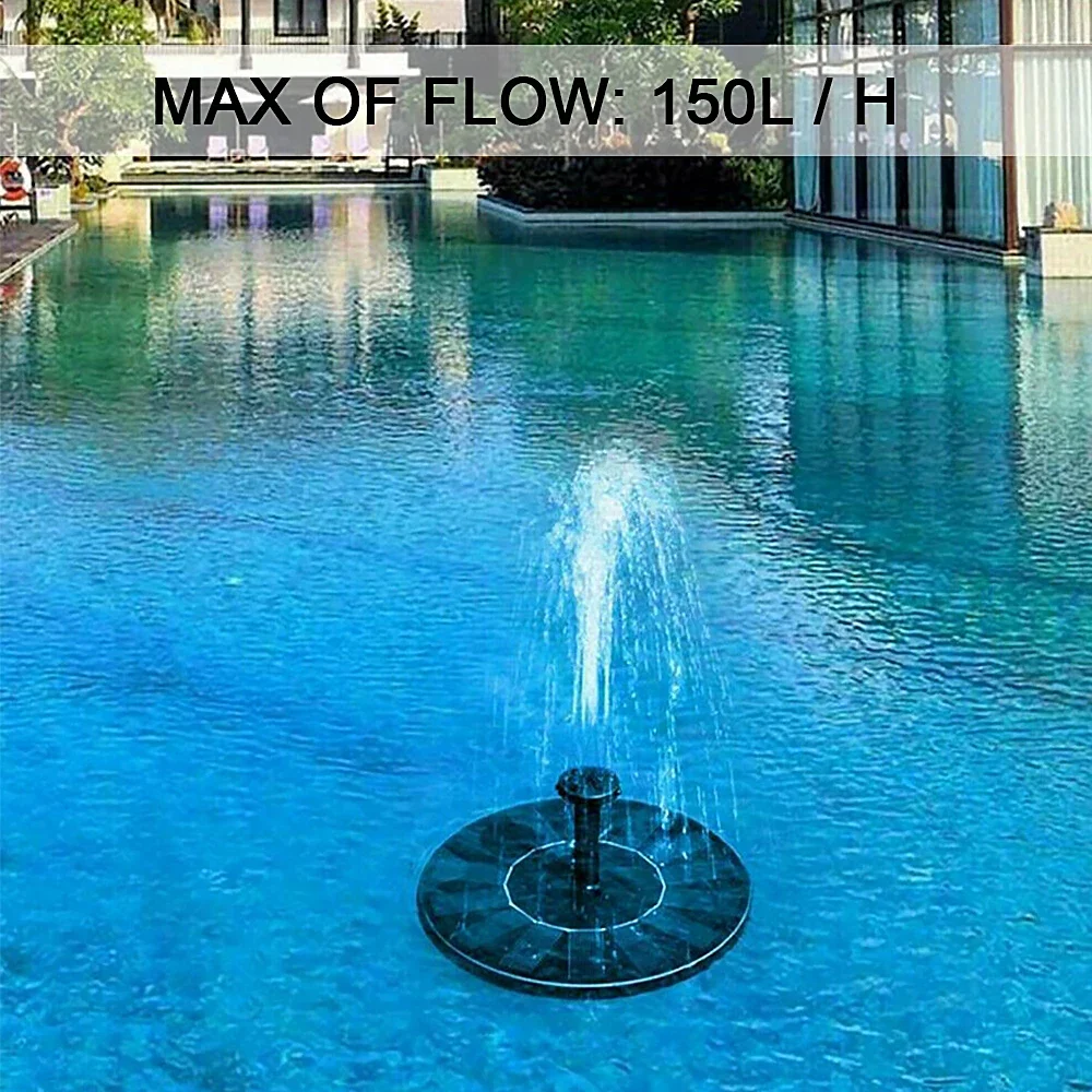 Solar Floating Fountain Floating Solar Fountain Garden Water Fountain Pool Pond Decoration Solar Panel Powered Fountain