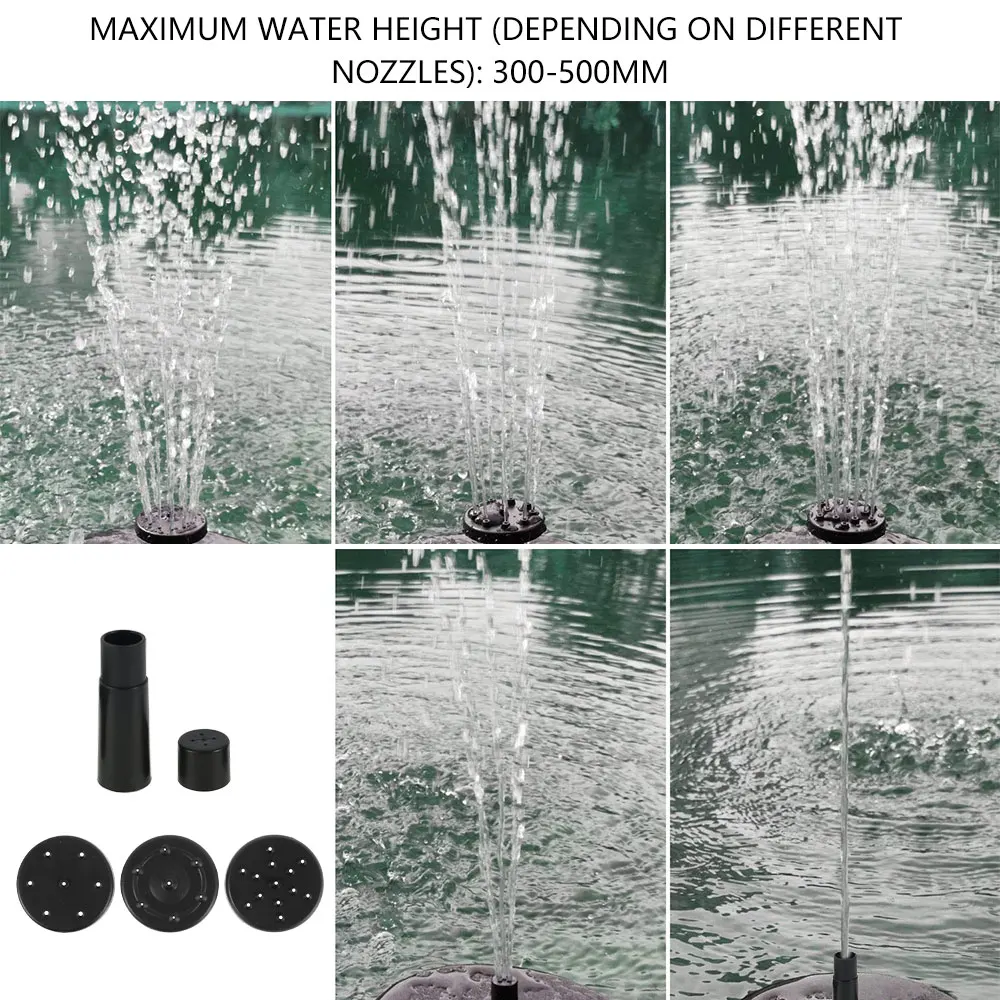 Colorful Solar Fountain 1W/2.5W Floating Bird Bath Garden Pool Pond Solar Water Fountain Pump for Garden Decoration Outdoor