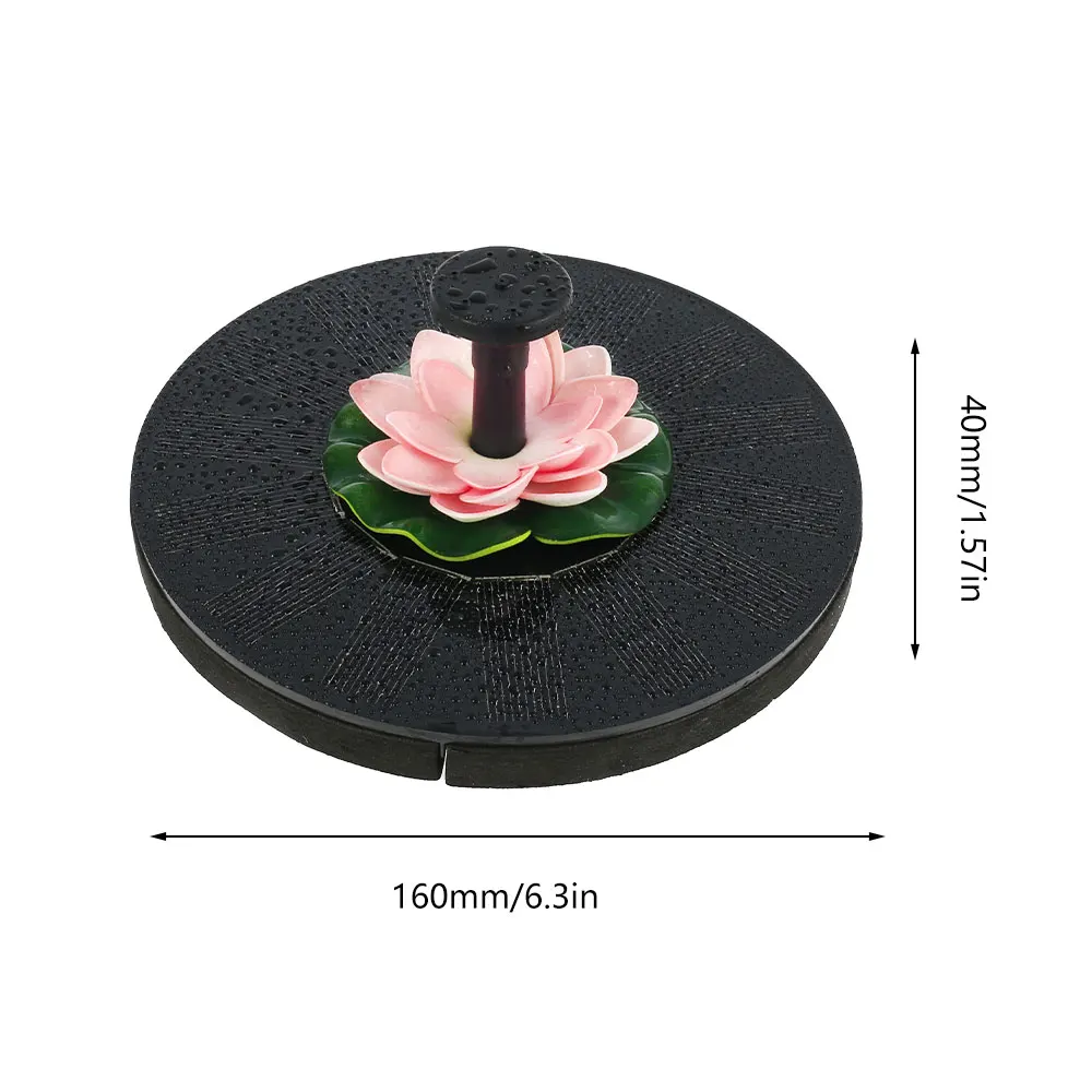 Colorful Solar Fountain 1W/2.5W Floating Bird Bath Garden Pool Pond Solar Water Fountain Pump for Garden Decoration Outdoor