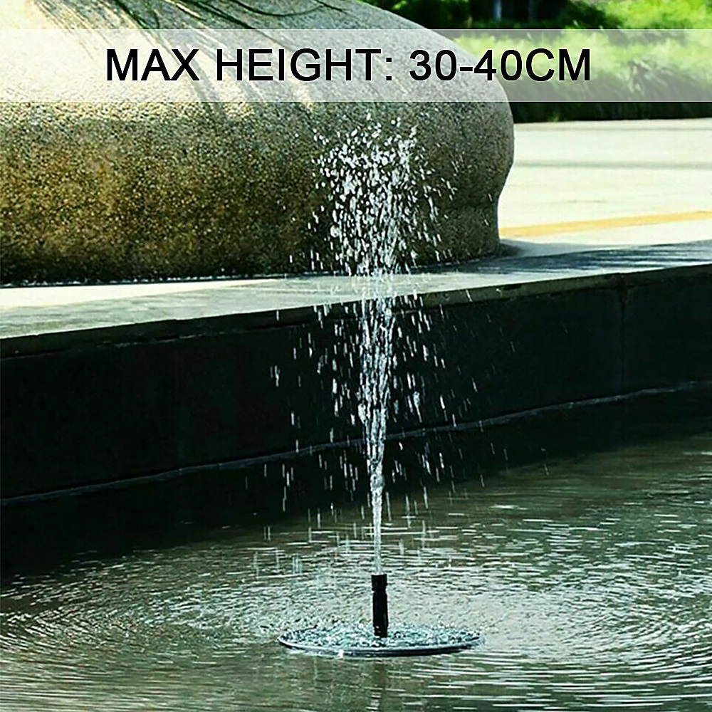 Colorful Solar Fountain 1W/2.5W Floating Bird Bath Garden Pool Pond Solar Water Fountain Pump for Garden Decoration Outdoor