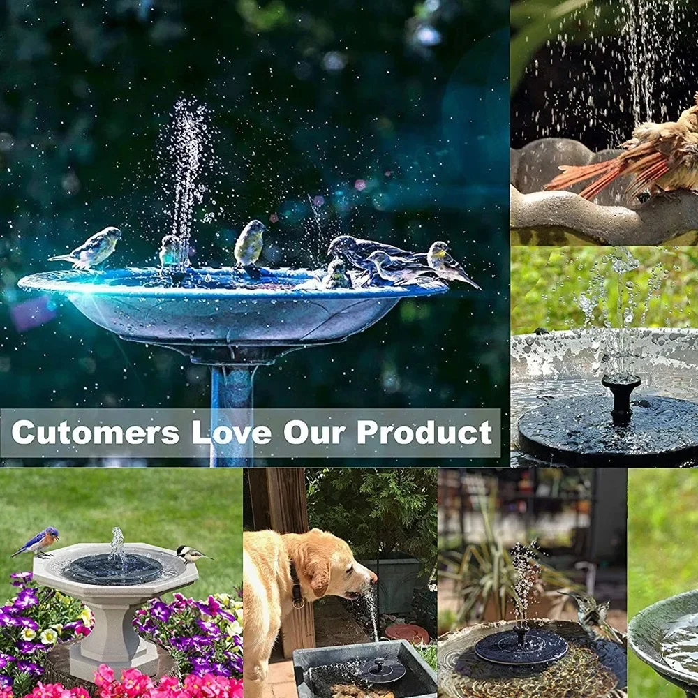 13/16cm Solar-powered Fountain Pumps for Circulation Aerator, Garden Rockery Sprinkler, Fish Pond Water Tank
