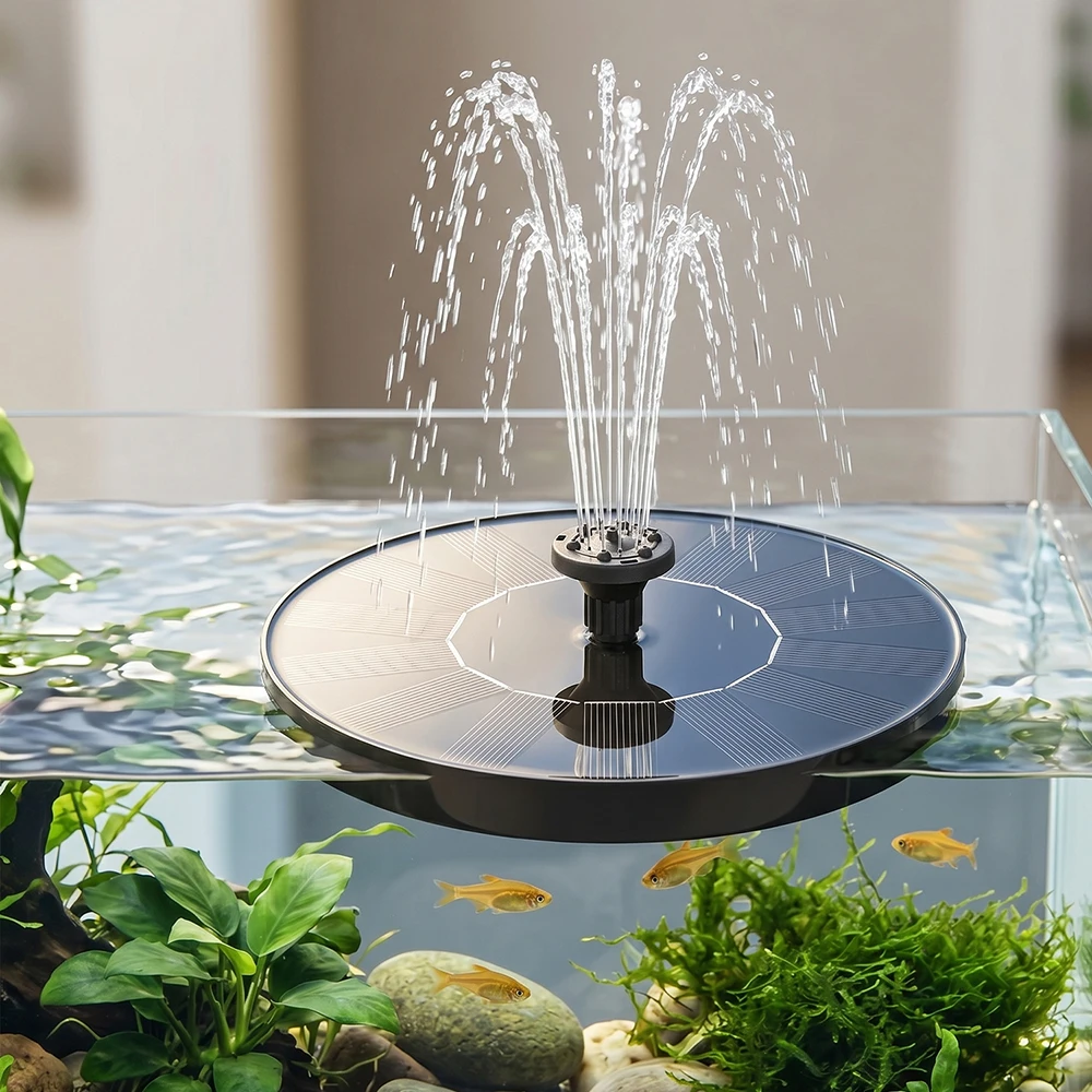 13/16cm Solar-powered Fountain Pumps for Circulation Aerator, Garden Rockery Sprinkler, Fish Pond Water Tank