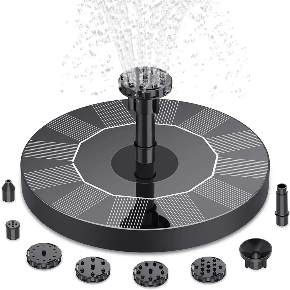 New Mini Solar Powered Water Fountain Outdoor Garden Pool Pond Bird Bath Waterfall Decoration Supplies