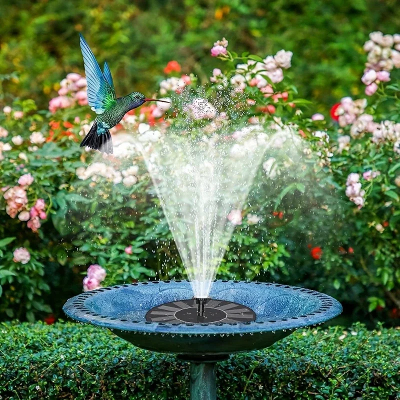 1W/1.4W/2.5W Solar fountain Power saving convenient 6 nozzles, suitable for gardens, bird baths, ponds, outdoor swimming pools
