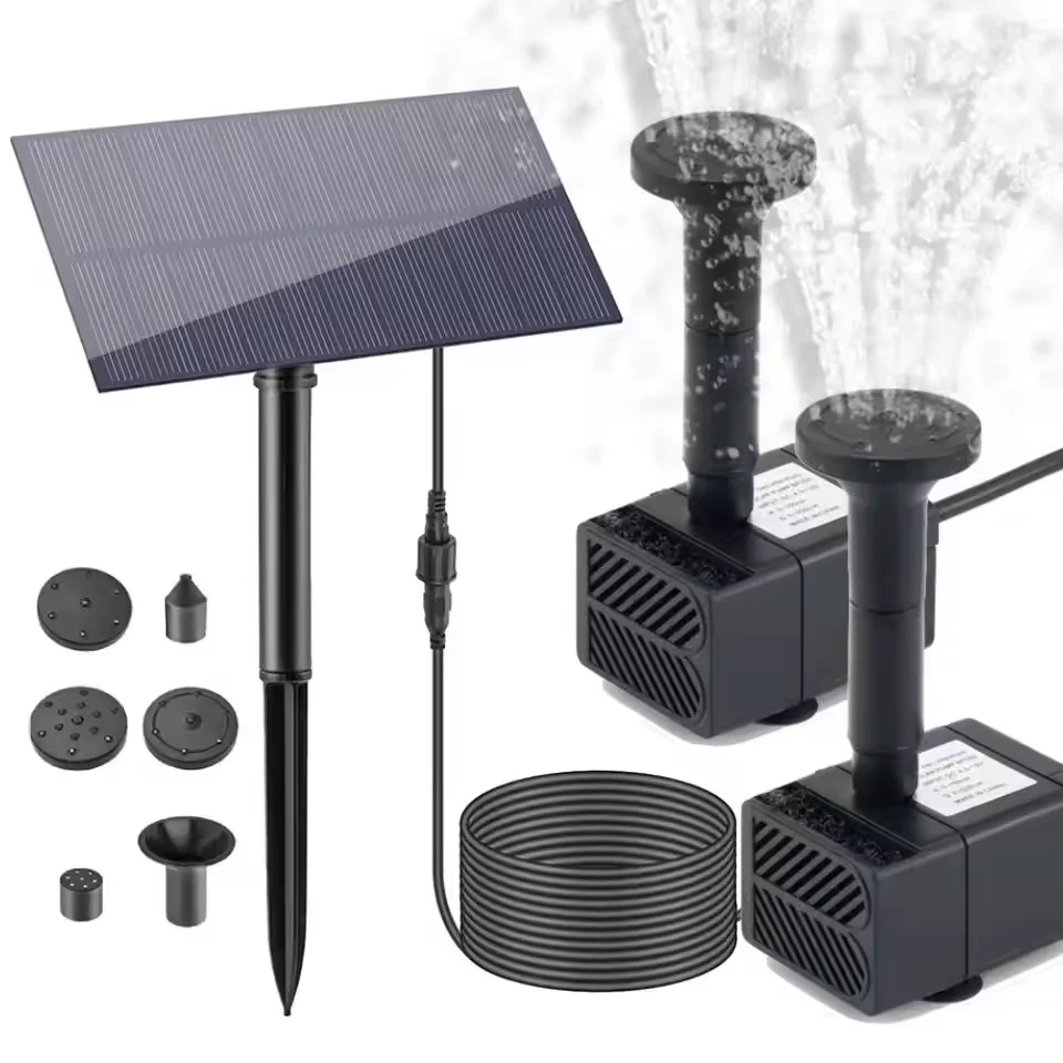 5W 5V Solar Fountain Pump With Stake Solar Panel Watering System 180L/h Water Pump Energy Saving Kits for Fish Tank Garden Decor