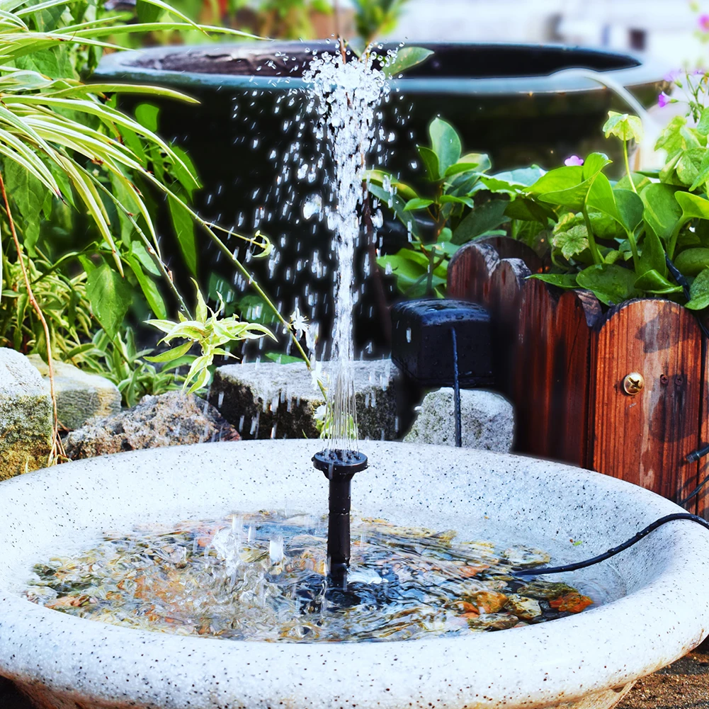 5W 5V Solar Fountain Pump With Stake Solar Panel Watering System 180L/h Water Pump Energy Saving Kits for Fish Tank Garden Decor