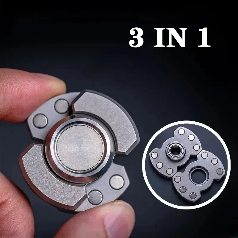 Metal Magnetic Slider Gyroscope Deformation Hand Spinning Card Mini EDC Decompression Adult Fidget Toy Anti Anxiety