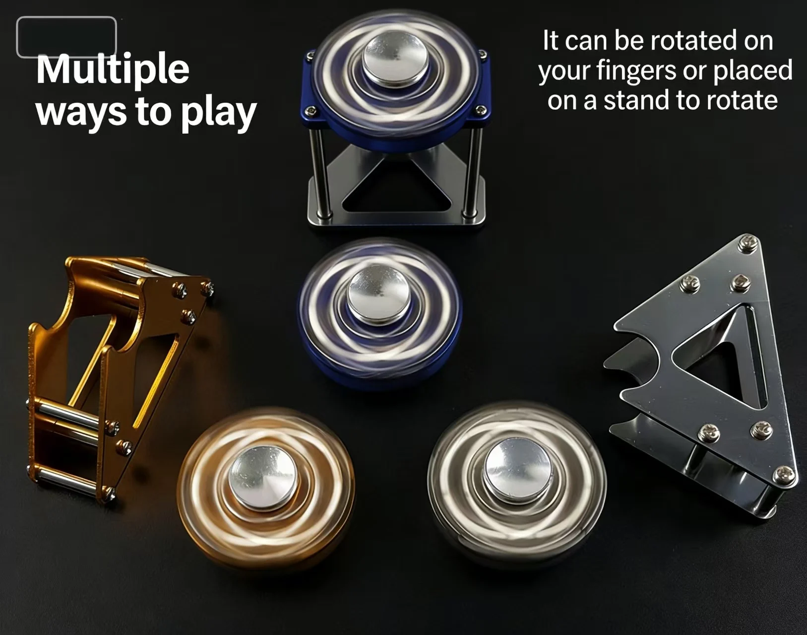 Gowinbaby Metal Fidget Spinner, Rolling Ball Track Stress Relief Hand Spinner, Anti-Anxiety Fidget Toy for Adults & Kids