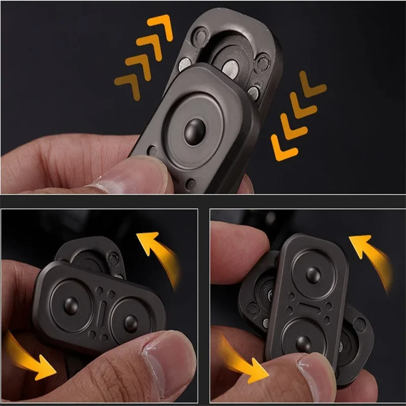 EDC Owl Fidget Slider Magnetic Metal Push Slider Fidget Spinner Adult Antistress Stress Relief Hand Spinner ADHD Autism Toy Gift