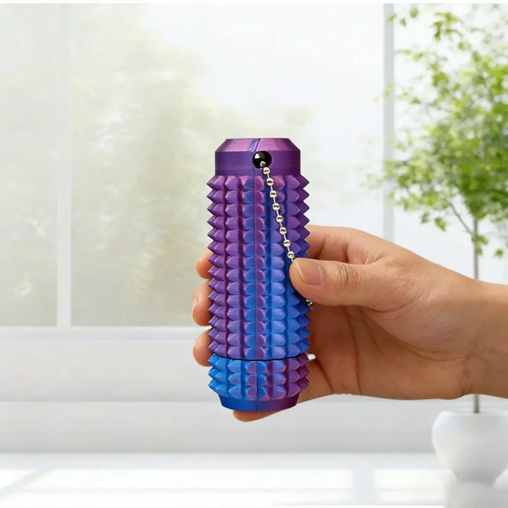 3D Printed Spiky Sensory Fidget Toys Mini Pocket Grippie Stim Stress Fidget Toy 360 degree bearing rotation Roller