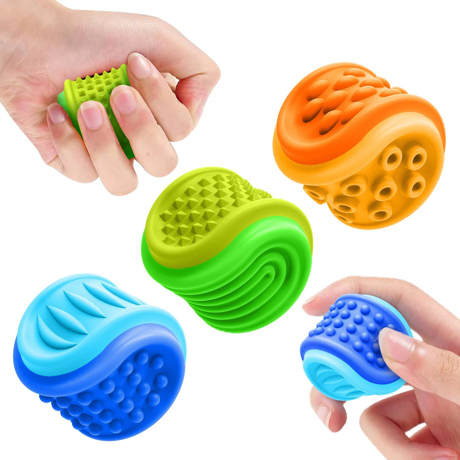 Fidget Toys Sensory Stone 3 Pack Textured Worry Stone Social Emotional Feelings Toys For Special Needs Relief Stress Toys